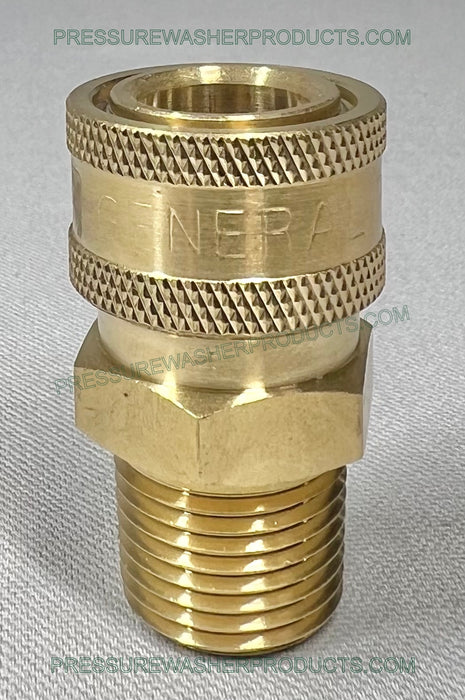 1/2" MPT Male X 3/8" Socket Brass General Pump Quick Connect