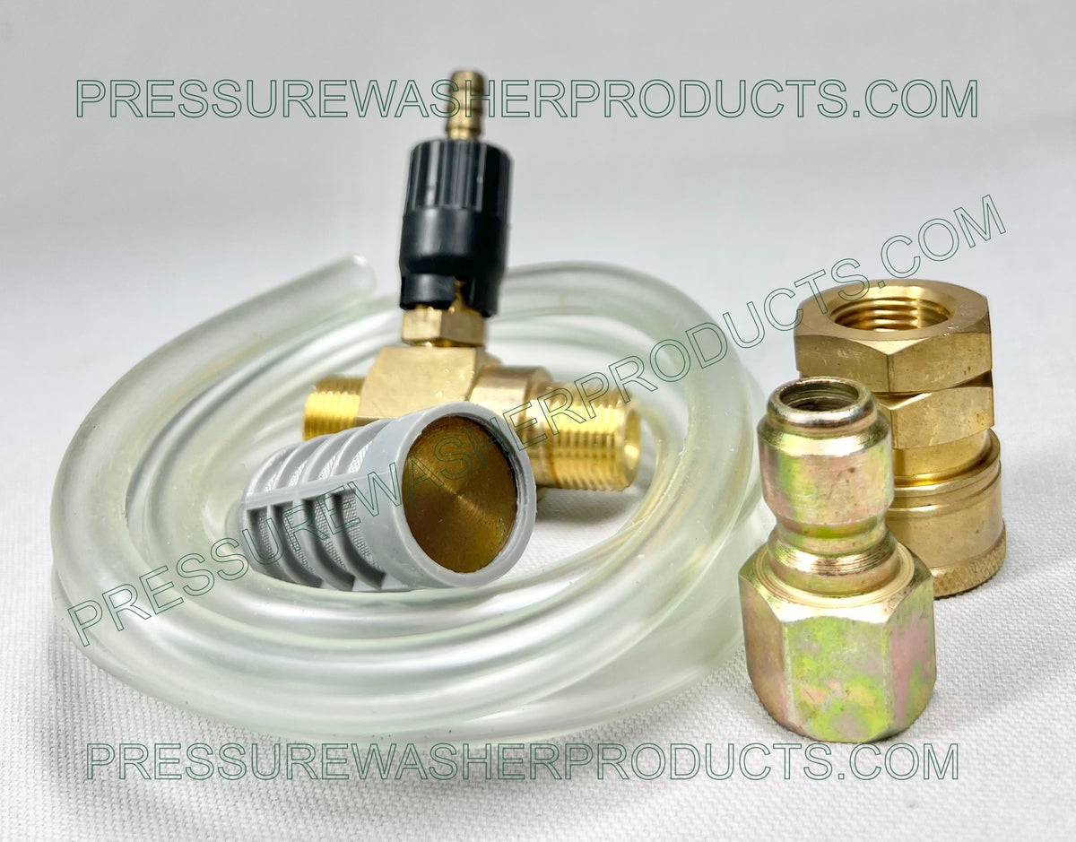 2 - 3 GPM 1.8 mm 20% High Draw Adjustable Acid Injector Quick Connect ...