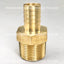 1/2" Barb x 1/2" MPT Brass Hose Barb