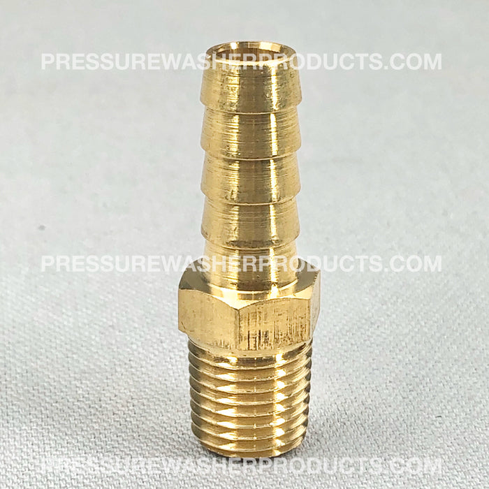 thumbnail image 2 of 5-Pack 1/4 Hose Barb X 1/4 MPT Brass Hose Fittings – Midland Metal Mfg, M7-5PK 2 of 5