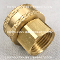 Rosca hembra para tubería FPT de 1/2" x manguera de jardín hembra de 3/4" de latón