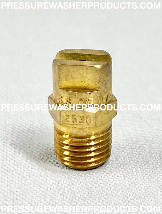 BRASS 1/4 VEEJET 2530 SOAPER NOZZLE