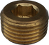 1/4" MPT Brass Allen Head Plug