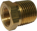 1/2" MPT x 3/8 FPT Hex Reducing Bushing Brass for Low Pressure Use