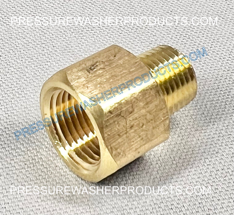 3/8" FPT x 1/4" MPT Brass Make Adapter