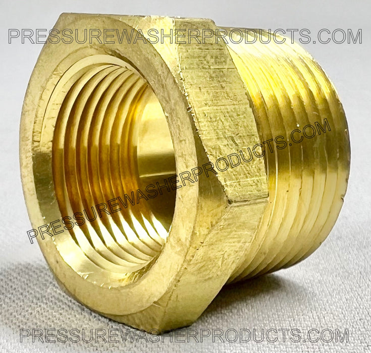 1" MPT x 3/4" FPT Reducing Bushing Brass