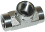 3/8" FPT x 3/8" FPT x 3/8" FPT Steel Tee 5000 PSI High Pressure Use