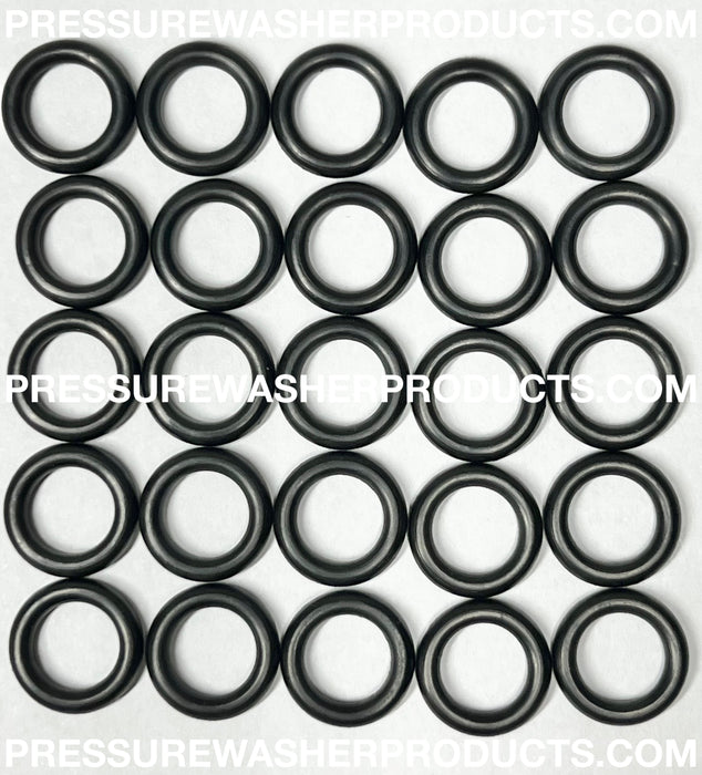 1/4” O-Rings 25 Pack Buna Black 90 Durometer