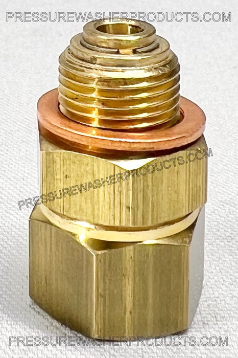 3/8" MPT x 3/8" FPT Brass Swivel 3000 PSI 302F