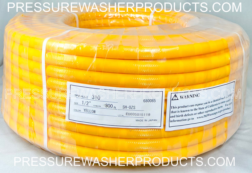 1/2" ID x 300' Spiralite 310 Yellow Ag Hose No Crimped Ends