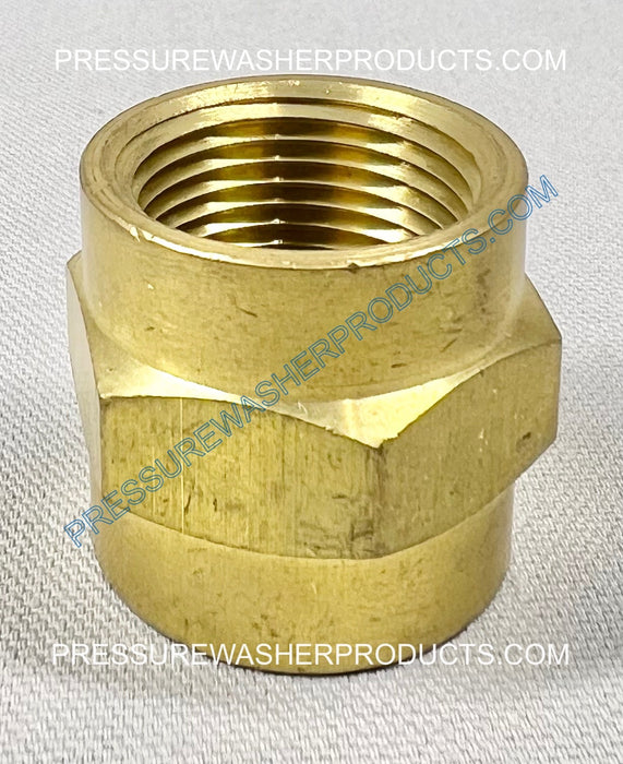 BRASS 3/4" HEX COUPLER - LOW PRESSURE USE