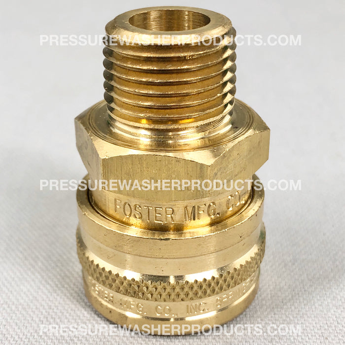 Foster 3/8" MPT Male Socket Brass Quick Connect Coupler