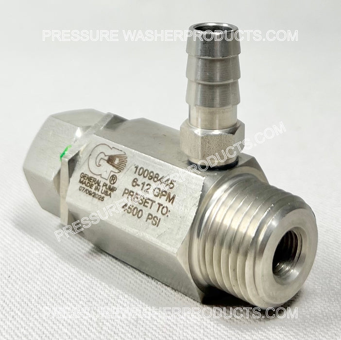 1/2" MPT Safety Relief Valve 1000-6000 PSI 4-12 gpm 100984