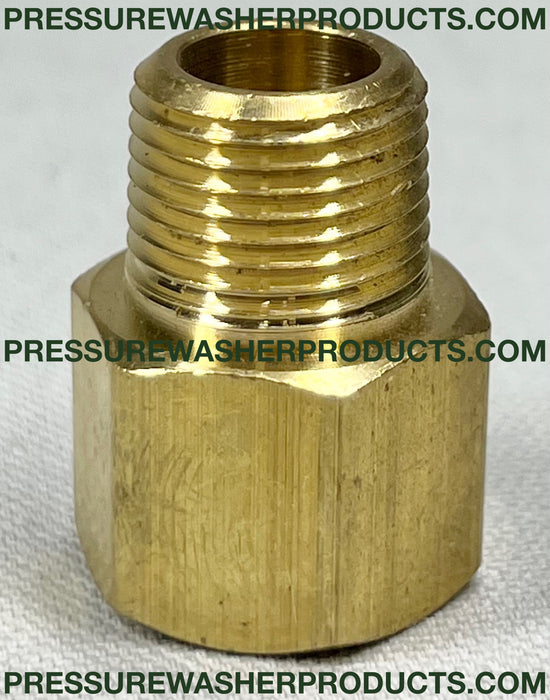 3/8" FPT x 3/8" MPT Brass Male Adapter Heavy Duty