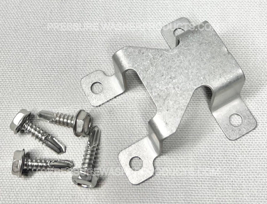 Stainless Steel Mount for 3 Way Ball Valve 1/4" Hose Barb Ends with Stainless Self Tapping Screws