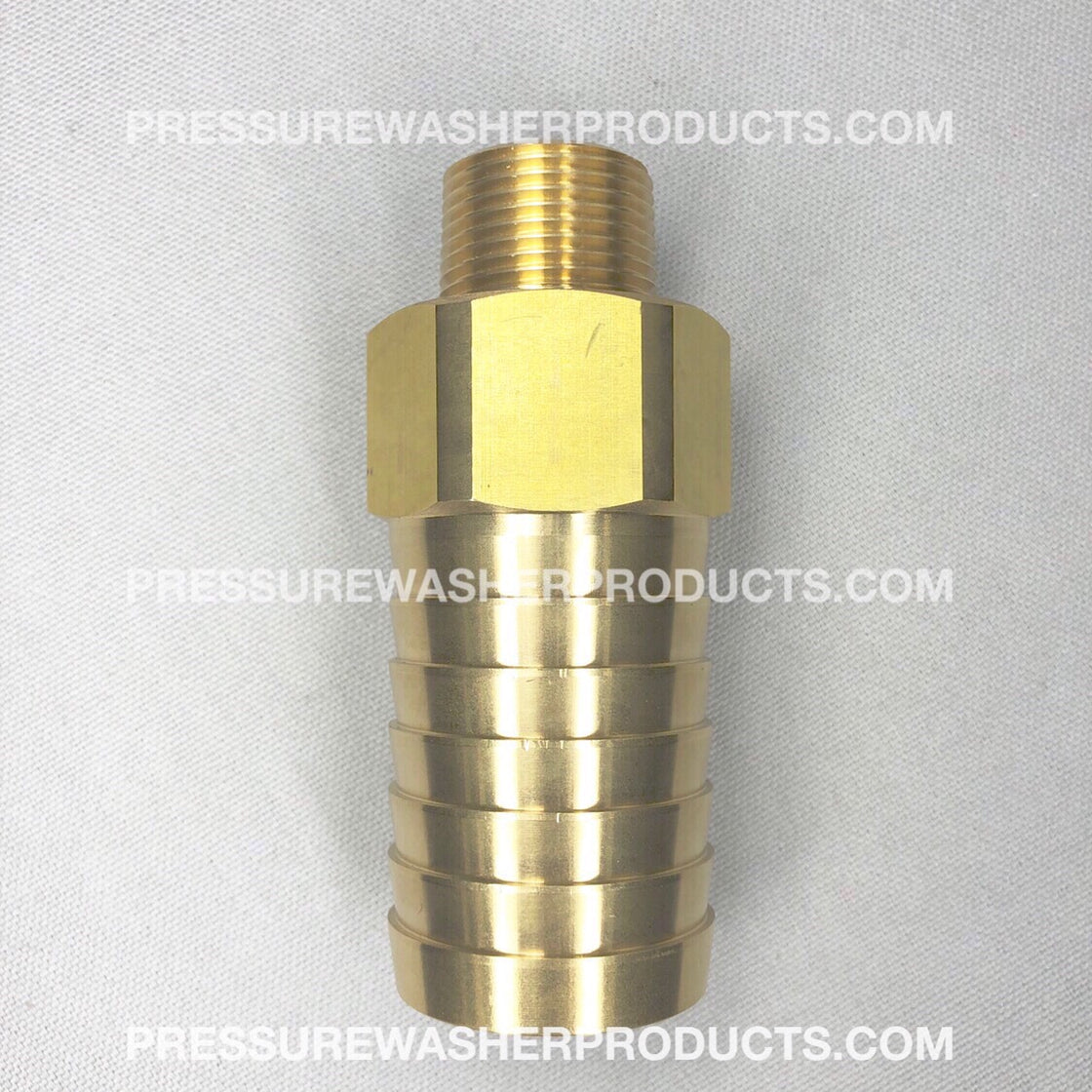 3/4" MPT x 1 1/2" Hose Barb Brass For Pump Inlet — PressureWasherProducts