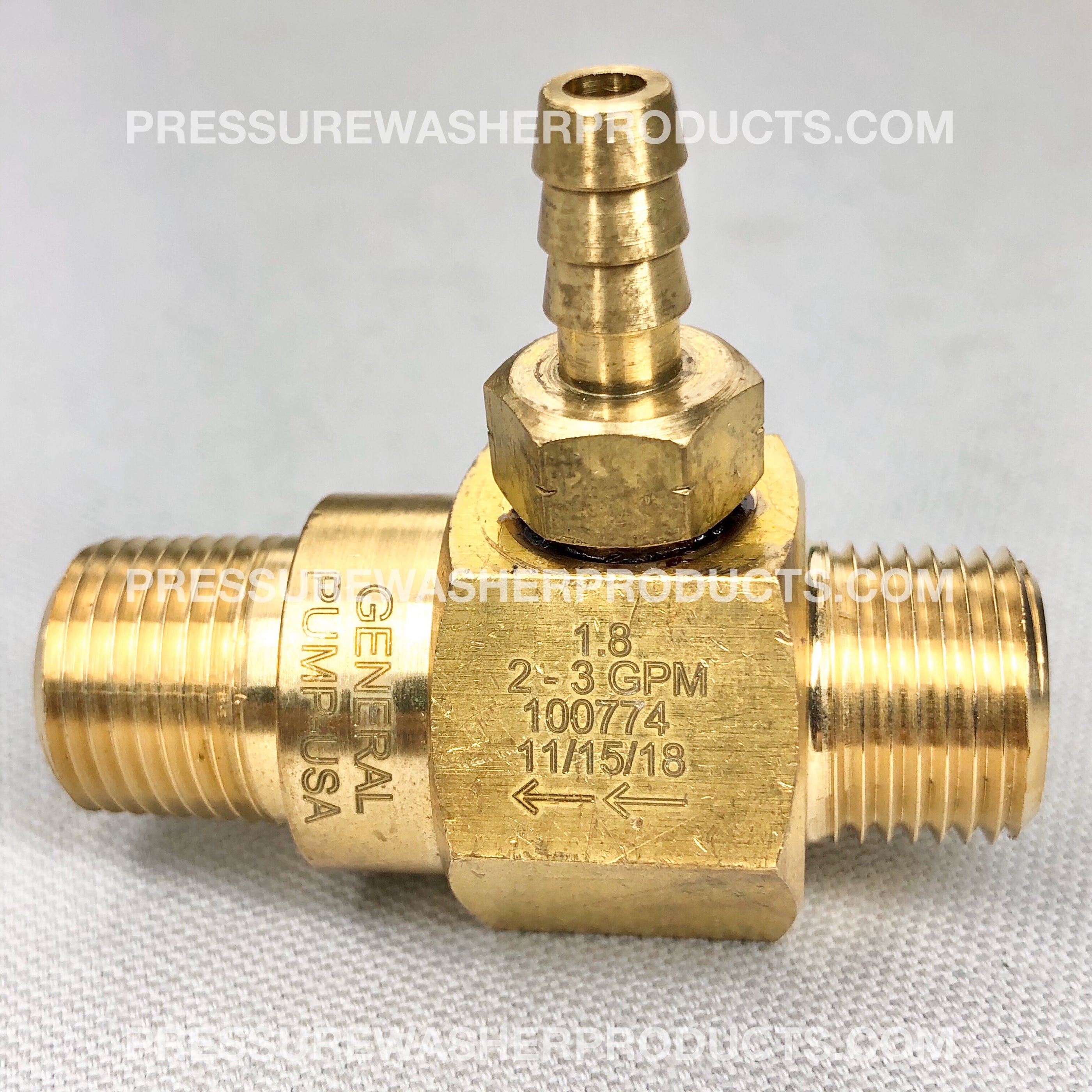 2 - 3 GPM 1.8 mm Chemical Injector High Draw Fixed General Pump 100774 ...