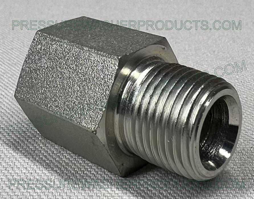 3/8" FPT x 3/8" MPT Male Adapter Steel