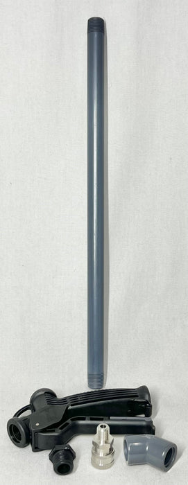 Conjunto de pistola de lavado suave de 24", SCH 80, varilla de 1/2", 45 y control de calidad de acero inoxidable