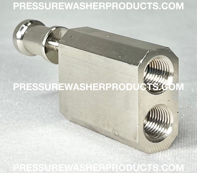 T VALVE: HI-LO TROMBONE VALVE 1/4"FPT INLET x (2) 1/4"FPT OUTLET