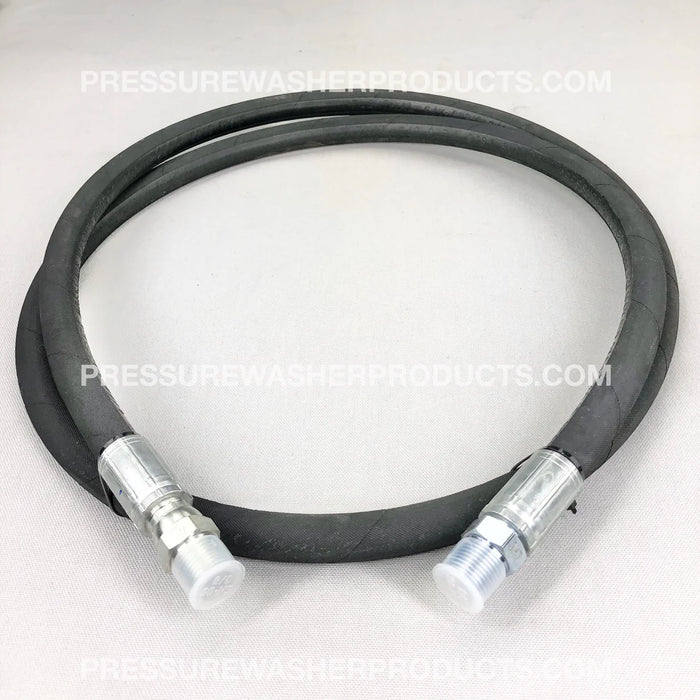 1/2" ID x 6' 4200 PSI Pressure Wash Jump Whip Hose 3/8” MPT x 3/8” MPT Ends