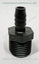 3/8 Hose Barb x 1/2" MPT for Chemical Injector Slotted Filter Black Polypropylene