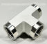 Conexión en T de acero de 1/2" FPT x 1/2" FPT x 1/2" FPT, 5000 PSI