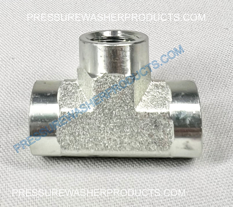 Steel Tee 3/8" Fptx3/8" Fptx 3/8" Fpt 5000 Psi High Pressure Use