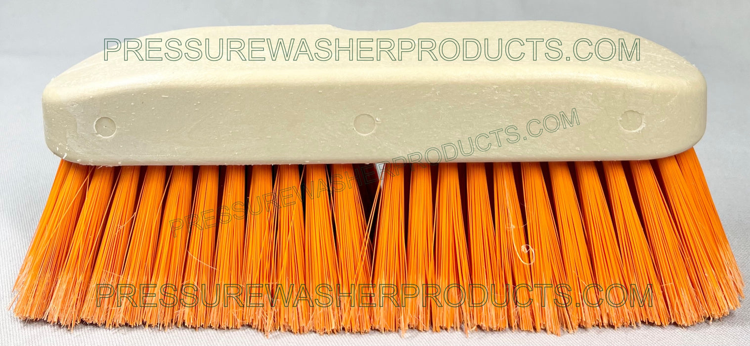 10" Orange Acid Resistant Bristles Medium Brush Threaded