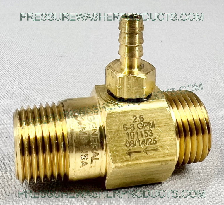 5 - 8 GPM 2.5 mm Chemical Injector Fixed Hi-Draw 101153 1/2" MPT  x 1/2" MPT