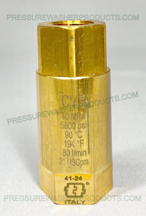 1/2" FPT Check Valve 5800 PSI 194 Degree