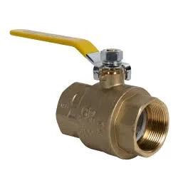 1 1/2" FPT Brass Ball Valve 600 PSI Maximum Low Pressure Use