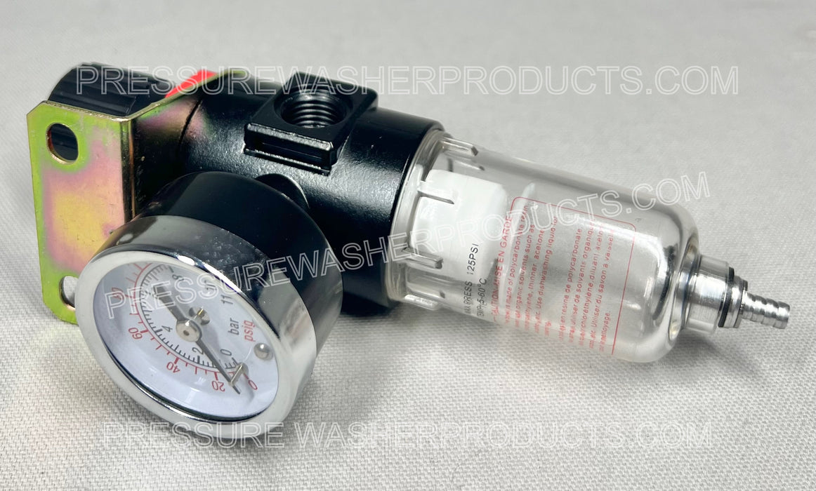 Upgraded 1/4" Filter / Regulator for Air Diaphragm Pumps