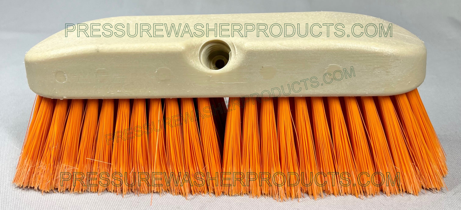 10" Orange Acid Resistant Bristles Medium Brush Threaded