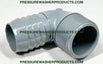 1.5" Hose Barb x 1.5" MPT Male Pipe Thread Elbow SCH 80 PVC