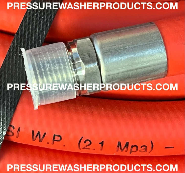 1/2" MPT Crimped On Hose End 316 Stainless Steel (Each End)