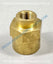 Acoplamiento hexagonal FPT de 1/2" x FPT de 1/4" de latón de baja presión
