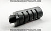 Silenciador negro All-Flo de alto caudal para bombas de 3/8", 1/2" y 1" (ligeramente más silencioso que el gris)