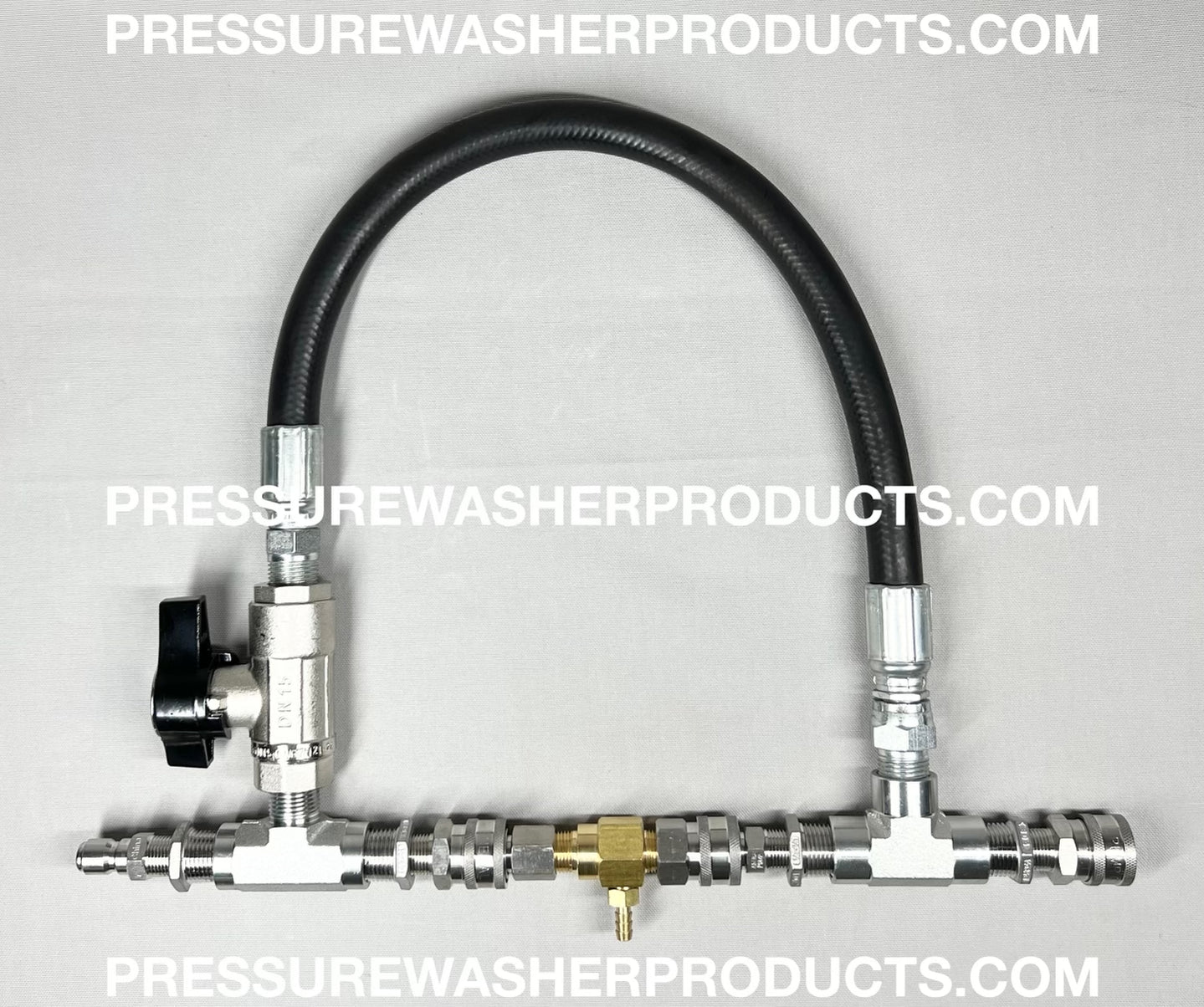 1/2" ID Hose Chemical Injector Bypass Kit Stainless Steel Components D