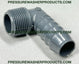 Codo de manguera de 1" x rosca macho MPT de 1" 90 SCH 80 PVC 
