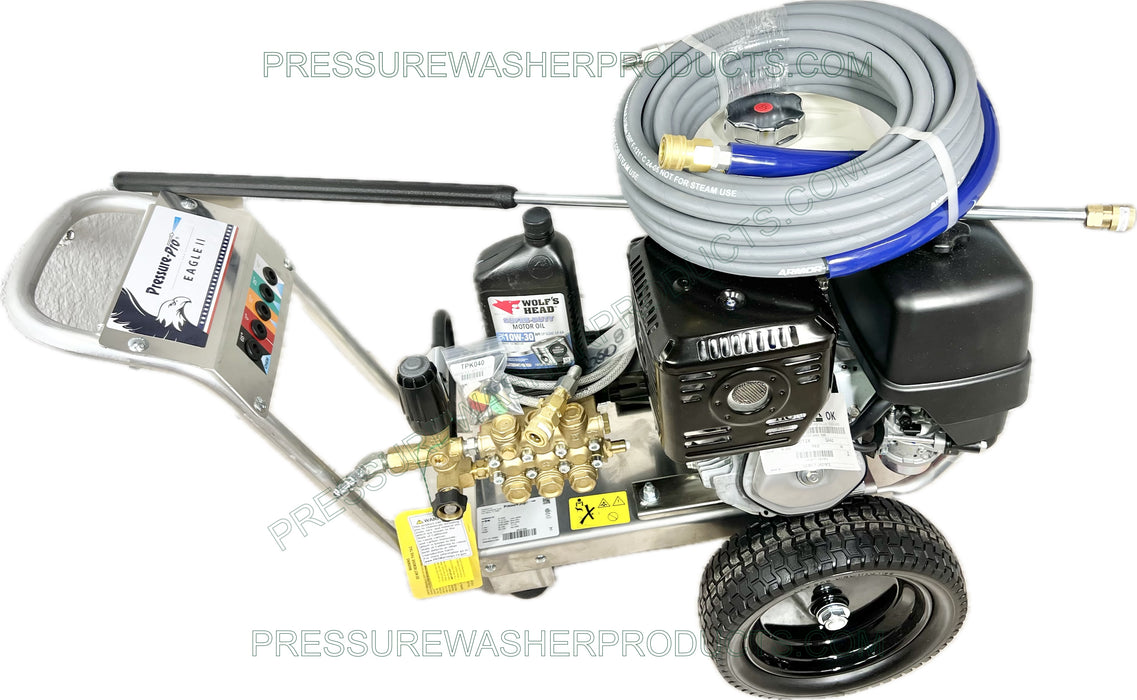 4 gpm 4000 psi Pressure Washer Portable Cart Wheels Cold Honda General Pump E4040HG-2