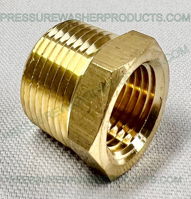 3/4" MPT x 1/2" FPT Reducing Bushing Brass