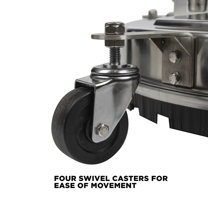 24” Whirl A Way Surface Cleaner w/4 Casters 300 Deg Max 4000-5000 PSI Max 3 Nozzles