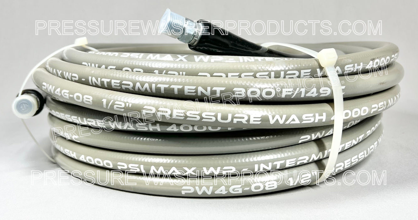 Manguera para hidrolavadora de 1/2" de diámetro interior x 100', 4200 PSI, extremos MPT de 1/2"