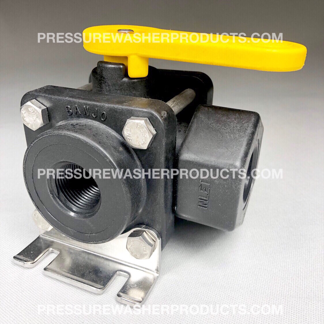 BANJO BALL VALVE 3 WAY BOLTED 3/4" FPT MOUNTED — PressureWasherProducts