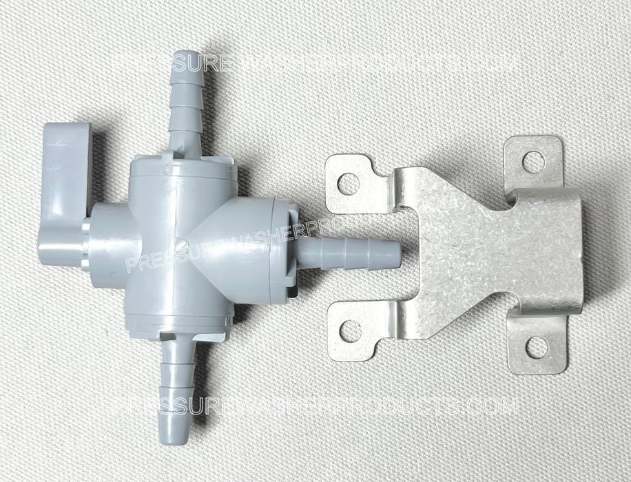 Stainless Steel Mount for 3 Way Ball Valve 1/4" Hose Barb Ends with Stainless Self Tapping Screws