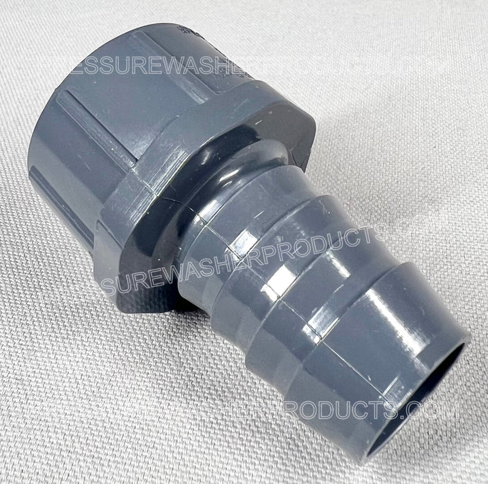 Espiga para manguera de 1" x rosca macho MPT de 1" SCH 80 PVC de alta resistencia 