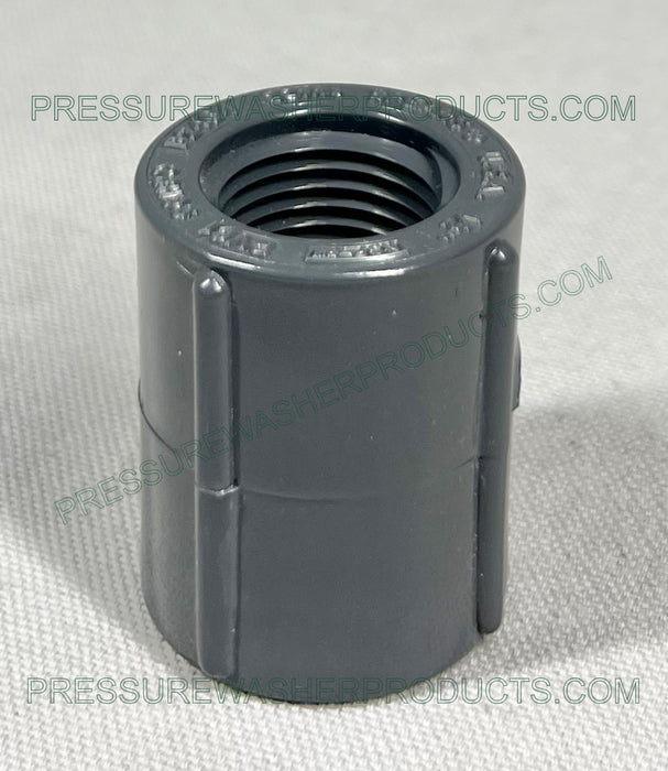 1/2" Threaded PVC Coupler SCH 80 Straight C.80