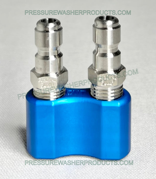 Blue Anodized Aluminum Kyle Davis 2 1/4 MEG Tip Nozzle Holder