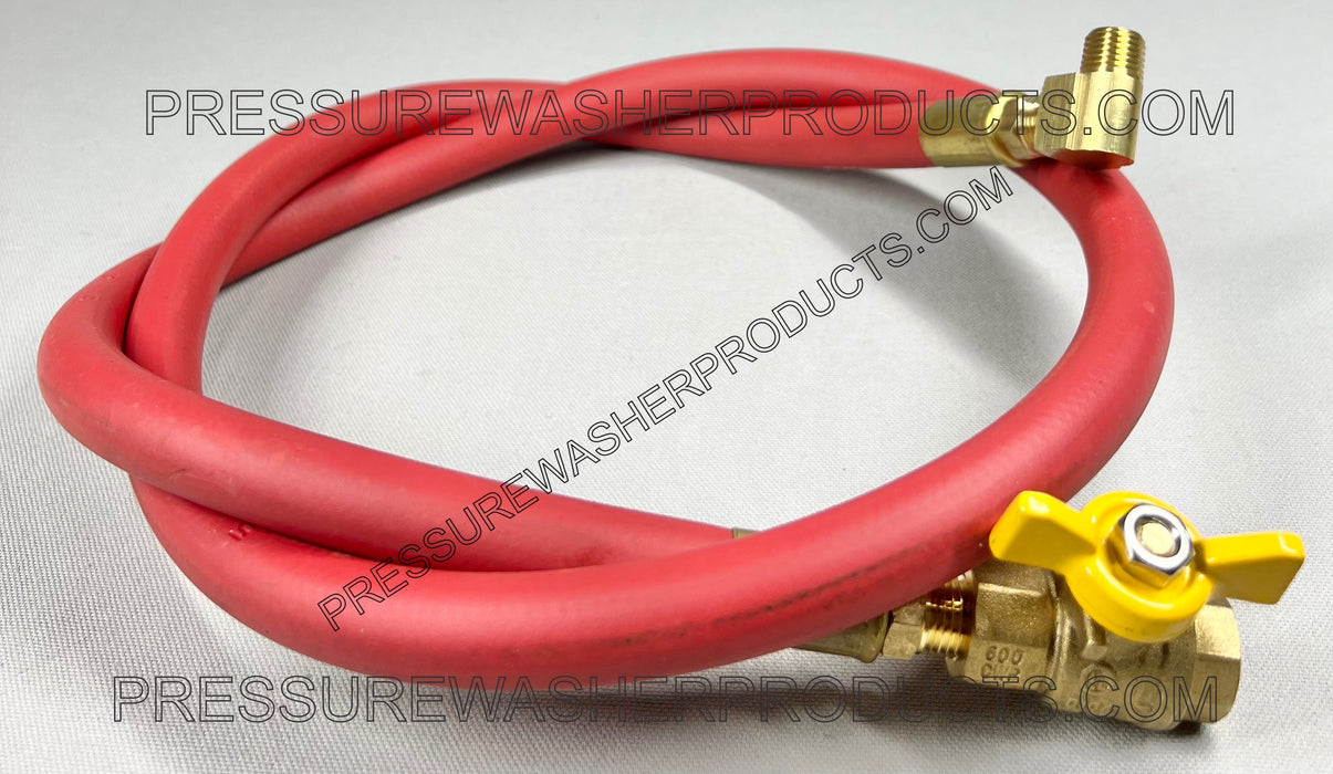 Air Compressor Drain Hose Kit w/ Ball Valves:  Fits 1/4" FPT Ports